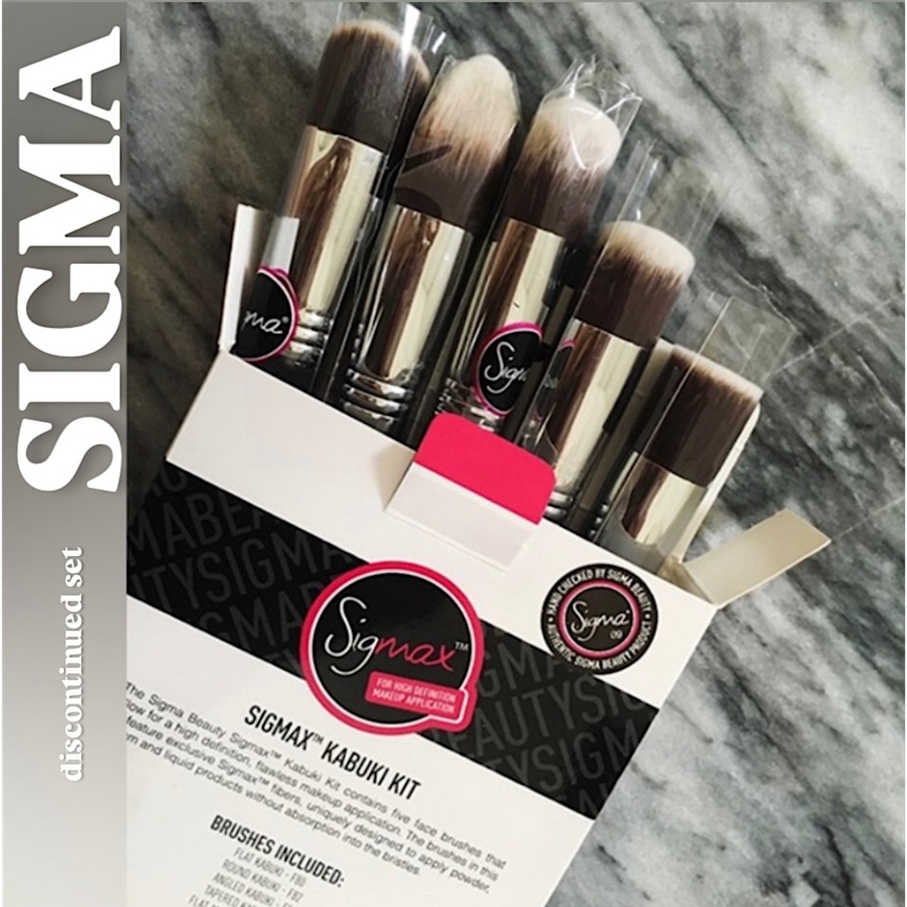 NEW! Discontinued SIGMA Sigmax Kabuki Face Makeup Brush Kit